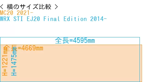 #MC20 2021- + WRX STI EJ20 Final Edition 2014-
